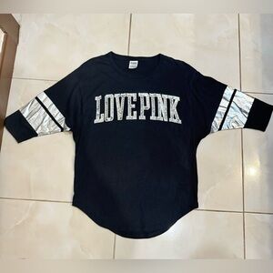 PINK Victoria's Secret Black LovePINK Long-Sleeve Shirt